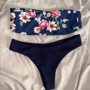 Floral Bandeau Bikini Set